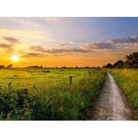 Premium Textile Canvas 45 x 30 cm Sunset at Funnix