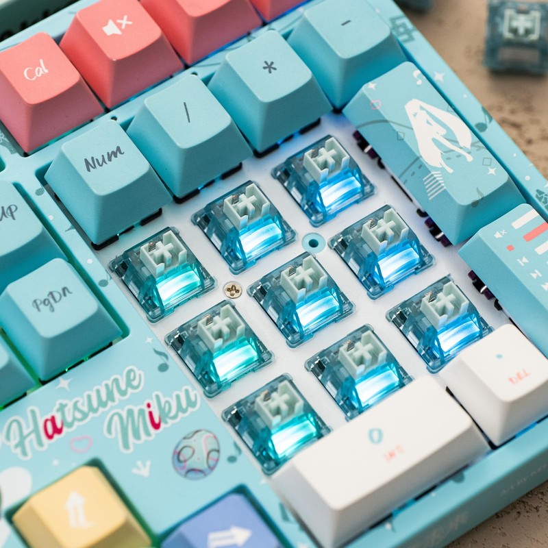 Akko Creamy Cyan Clicky Switch With LED Diffuser for Backlit
