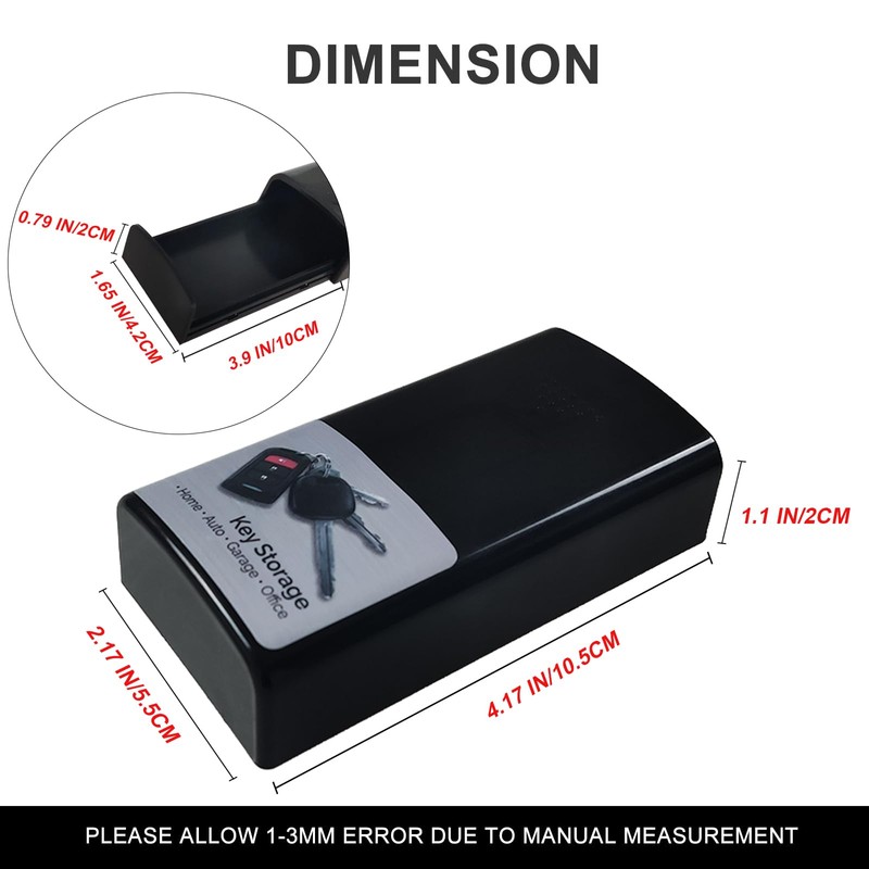 UCkasayfy Magnetic Key Box Hide a Key Outside Strong Magnet
