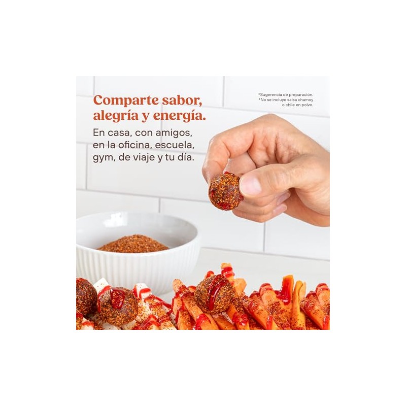 Dat Snack Bolas de Energía de Dátil Enchilado, Snack Saludable