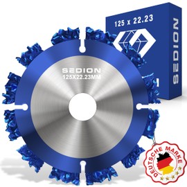SEDION® Cutting Disc for Wood 125 mm - Hardened Disc for Separating Wood and Root - 125 mm x 22.23 - Premium Quality - Carbide Cutting Disc - Remover and Root Remover for Tree Root