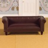 Dolls House 3957 Leather Sofa brown Sofa 1:12 for dollhouse