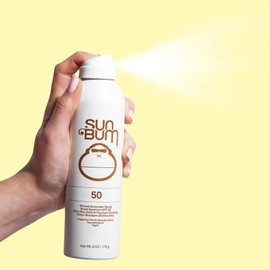 Sun Bum Sun Bum Mineral SPF 50 Sunscreen Body Spray - Water-Resistant Broad Spectrum Moisturizing Sunscreen with Vitamin E - Hawaii 104 Act Compliant (Made without Octinoxate & Oxybenzone) - 6 oz