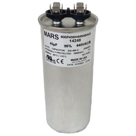 Mars 14248 Single Section Round Capacitor - 45 MFD - 440/370 Volt - N/A