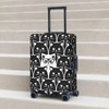 Richugui Cute Black and White cat Pattern Luggage Cover Elastic