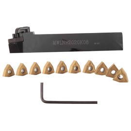 Geieold Tool Holder Set for 20 mm Mwlnr2020K08 + 10 Wnmg0804 Carbide Inserts