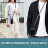 Adjustable PU Leather Cell Phone Lanyard Strap for iPhone and