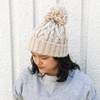 Basic Quench Heavy Cable Watch Pom Pom Knit Hat, Cable