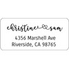 Atelier Elegance Custom Address Labels, Any Name, Any Address, Heart