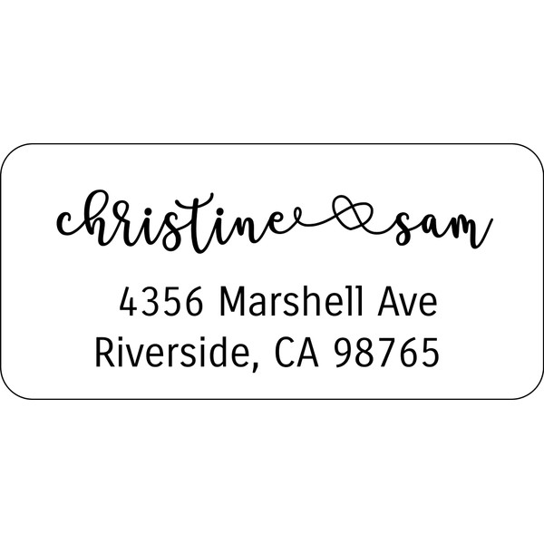 Atelier Elegance Custom Address Labels, Any Name, Any Address, Heart
