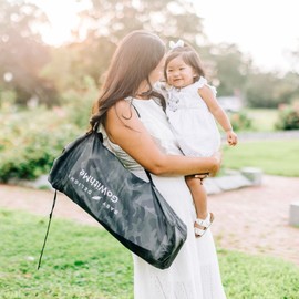 Baby Delight Go with Me Venture Portable Chair | Indoor and Outdoor | Sun Canopy | 3 Child Growth Stages | Carbon Camo