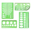 YUHENGCT Ruler, Template, Circular Ruler, Oval Multiform, Multi-functional, Set of