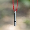 Boundless Voyage Titanium Emergency Whistles Camping Signal Whistle with Lanyard
