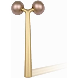 Ivy mwein Facial and Body Color Roller Massager, Y-Shaped Cooling Metal Contour to Reduce Puffiiness, Face Lift, Anti Aging, Skin Tightening, Reduce Wrinkles (Rose Gold, 5.5 in.)