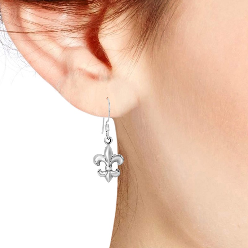 Cute Elegant Lily Flower Earrings 925 Sterling Silver, Sterling Silver