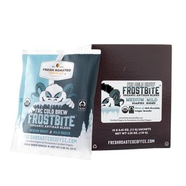 FRC Frostbite Organic Cold Brew Single-Serve Packs, No Coffeemaker Required, Kosher, 10 Sachet Singles