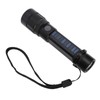 LED Flashlight Zoomable 3 Light Modes USB Or Solar Charge