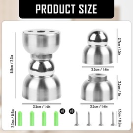 Pack of 2 Magnetic Door Stops, Stainless Steel Magnetic Door Stop, Mini Door Stopper, Magnetic Door Holder, Wall Door Stop, Outdoor Door Stopper for Bedroom, Office, Bathroom