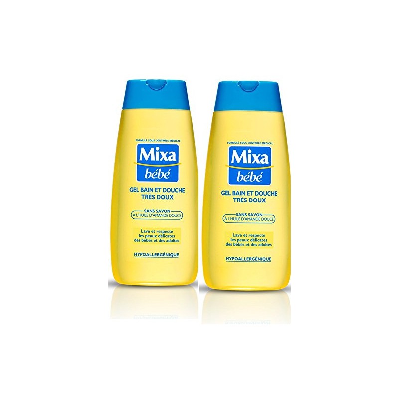 Mixa Bébé Gel Bain et Douche Très Doux Lot de