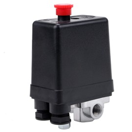 WiMas Standard 4 Port Air Compressor Pressure Control Switch, AC 220V 20A Pressure Switch, Control Valve Regulator for Fast Pressure Reduction 90-120PSI