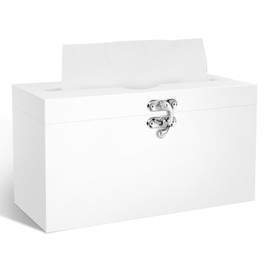 Paper Towel Dispenser Countertop, White Paper Towel Holder Napkin Holder Fit for Multifold, Z-Fold Trifold Hand Towels Napkin Dispenser for Bathroom Home Kitchen Toilet