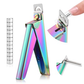 SAVILAND Acrylic Nail Cutters for Nail Tips: Chameleon Acrylic Nails Clipper with Sizer Magnets Nail Cutter 15PCS Sharp Nail Tech Supplies Nail Trimmer Manicure Tool Nail Accessories Women Salon Home