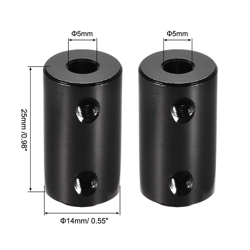sourcing map Shaft Coupling Connector 5 mm to 5 mm