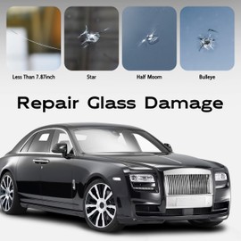 Hotoo Windshield Repair Kit, Glass Repair Liquid for Cracks, Windshield Repair Kit for Chips and Cracks, Achieve Seamless Restoration, Quickly Fixing Chips, Bulls-Eye, and Star-Shaped Cracks