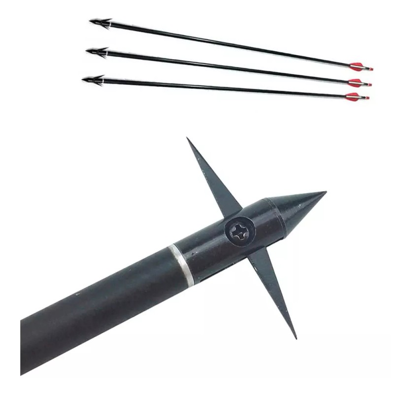 DEAD Distribuidora Set 3 Puntas Flecha Arco Ballesta Navaja Pesca