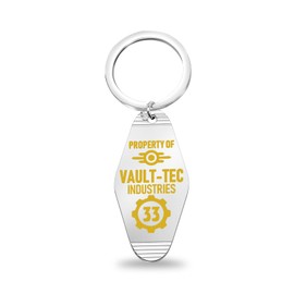 KUYAI Property Of Vault Tec Industries Motel Keyring for Fans Game Lovers Gift for Gamer, industries33uk