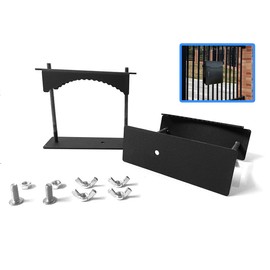 LyySangshuo Mailbox Mounting Bracket,Carbon Steel,Suitable for Metal Gates, Railings and Fences,Black