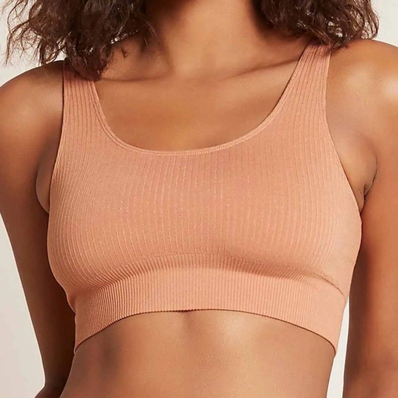 Boody Ribbed Seamfree Crop, Dusty Pink / S