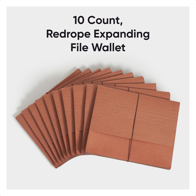 Smead Redrope Expanding File Wallet, Expanding File Organizer, Accordion Folder