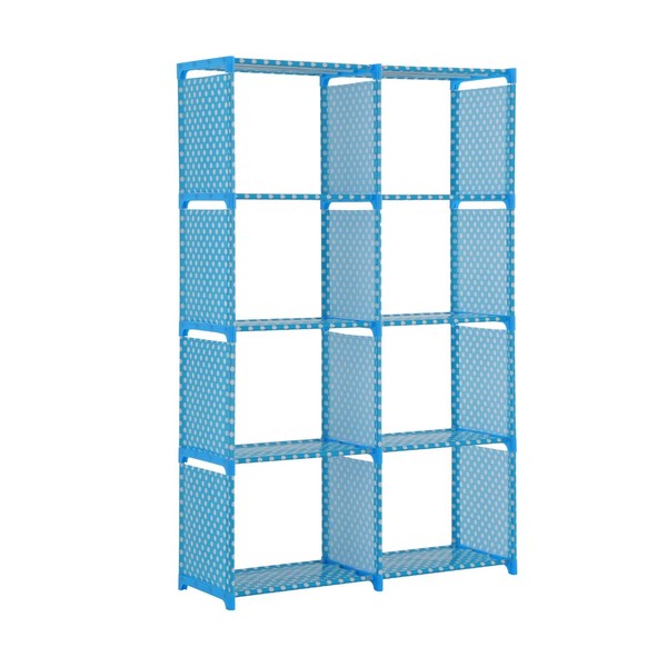 Trintion 5 Tier Modern Book Shelves 80x30x125cm Cabinet Rack Units Shelf Storage Display Bookcase Box (Blue)