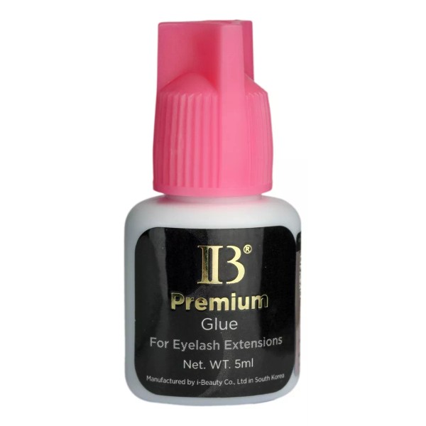 IB Adhesivo Pegamento Para Pestañas Ib Premium Tapa Rosa 5 Ml Color Negro