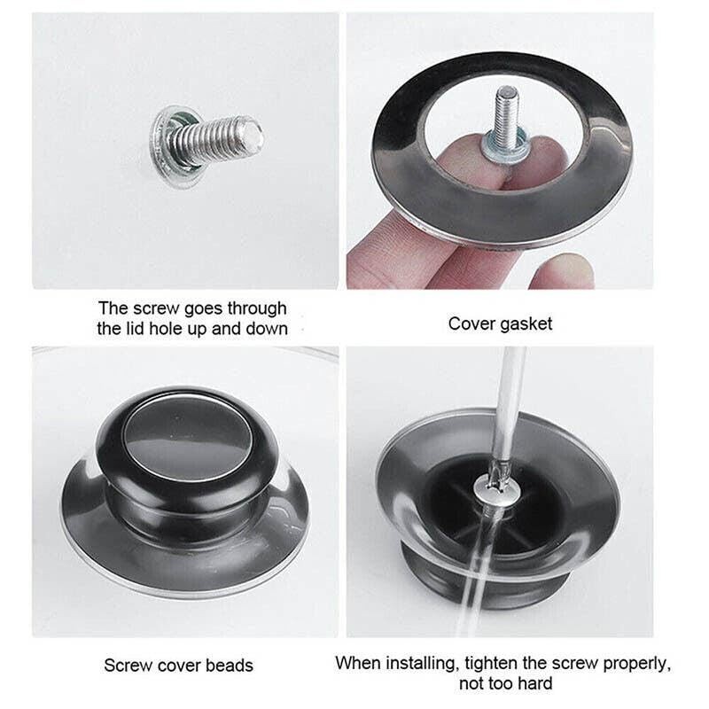 AIMALL 2PCS Kitchen Pot Lid Replacement Knob Handle Set, 2.17