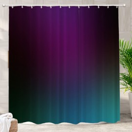Batmerry Purple Teal Blue Green Decorative Shower Curtain, Fancy Green Teal Black Shower Cute Long Wide with Rust Proof Grommets for Bathroom Farmhouse Waterproof Washable