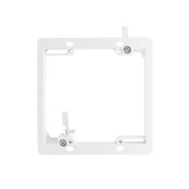 ChaosssCo Dual 2 Gang Low Voltage Mounting Bracket Box Multi-Purpose Drywall Wall Plate (2 Pack, White)