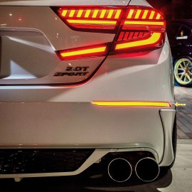 lighting_master Clear Rear Bumper LED Reflector Fits Honda Accord 2018-2022 w/ Sequential LH+RH