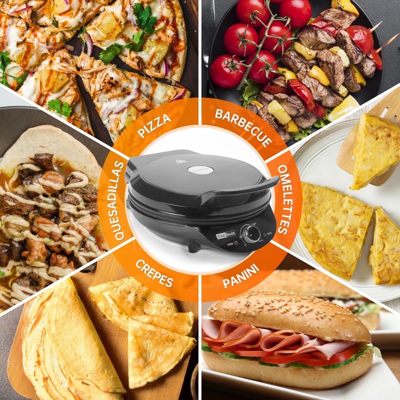 FineMade Electric Griddle Nonstick, Multi-Funtional Quesadilla Maker 10 Inch, Electric