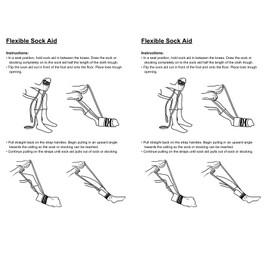 Sammons Preston Flexible Sock & Stocking Aid, Dressing Assist for Elderly, Disabled, and Handicapped, Socks and Stockings Donner for Limited Reach and Range of Motion, ADL Tool for Getting Dressed