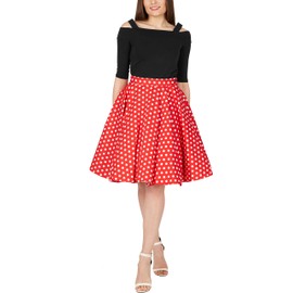 BlackButterfly Polka Dot 1950s Swing Skirt - Full
