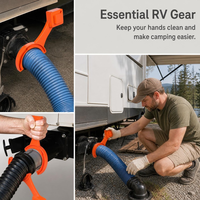 1 Set RV Sewer Hose Wrench – Easy Fitting Connection
