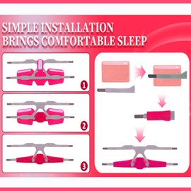 NATAKU Cpap‘ Neck Pads,Breathable Neck Strap Cushions for Headgear Strap,Mask Pad Cushion,Ultra-Soft Fleece Headgear Strap Covers, Full Face Masks Accessory & Supplies(Rose Red)