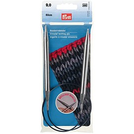 Prym 212222 Rundstricknadeln MS 60 cm 9,00 mm silberfarbig