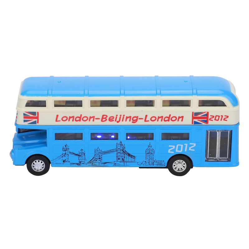 1:90 Children Double Layer Bus Toy Simulation Alloy Pull Back