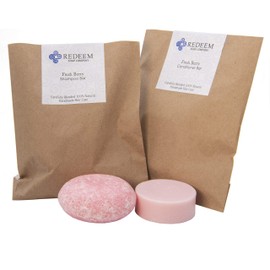 PURE SABAO Fresh Berry Shampoo Bar 3 oz and Conditioner Bar 1 oz , Made in the USA, Zero Waste, No Plastic, SLS Free, Paraben Free, Biodegradable
