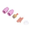 9Pcs/Set TIG Gas Lens Collets Body Brass Nozzle Ceramic Cup
