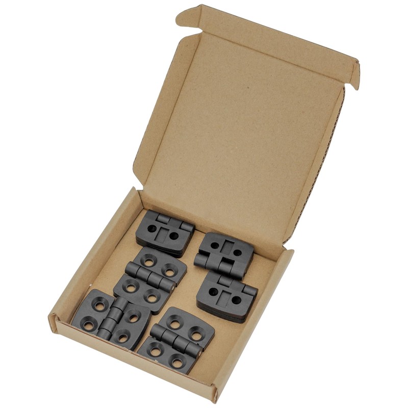 6 PCS Nylon Hinges – Cabinet Door Bearing Hinges, Black