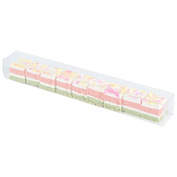 Restaurantware Sweet Vision 1.5 x 1.5 x 6.3 Inch Favor Boxes 100 Durable Candy Boxes - Disposable Clear PET Candy Packages With Protective Film Pop And Lock Bottom